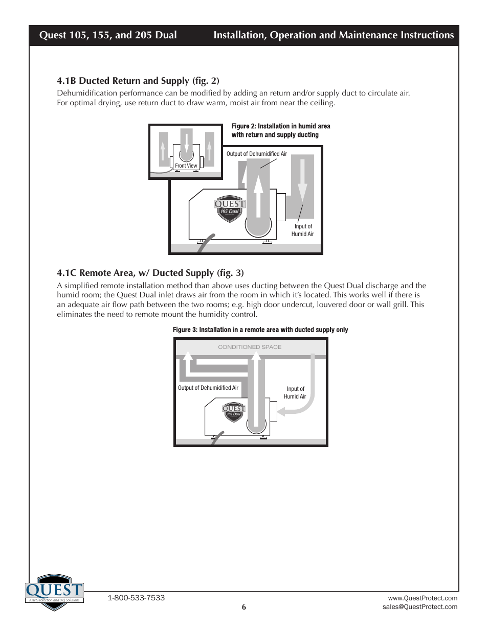 Quest | Sunlight Supply Quest Dual 155 Overhead Dehumidifier User Manual | Page 6 / 15