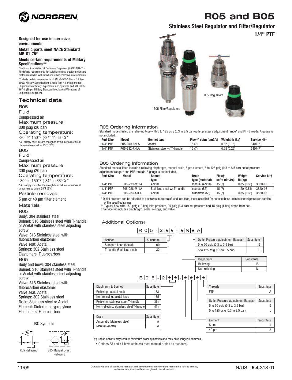 Norgren B05 Series Datasheets User Manual | 2 pages