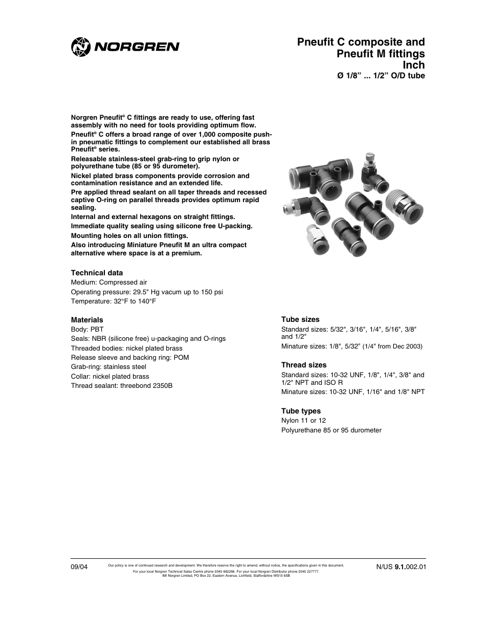 Norgren Pneufit C User Manual | 15 pages
