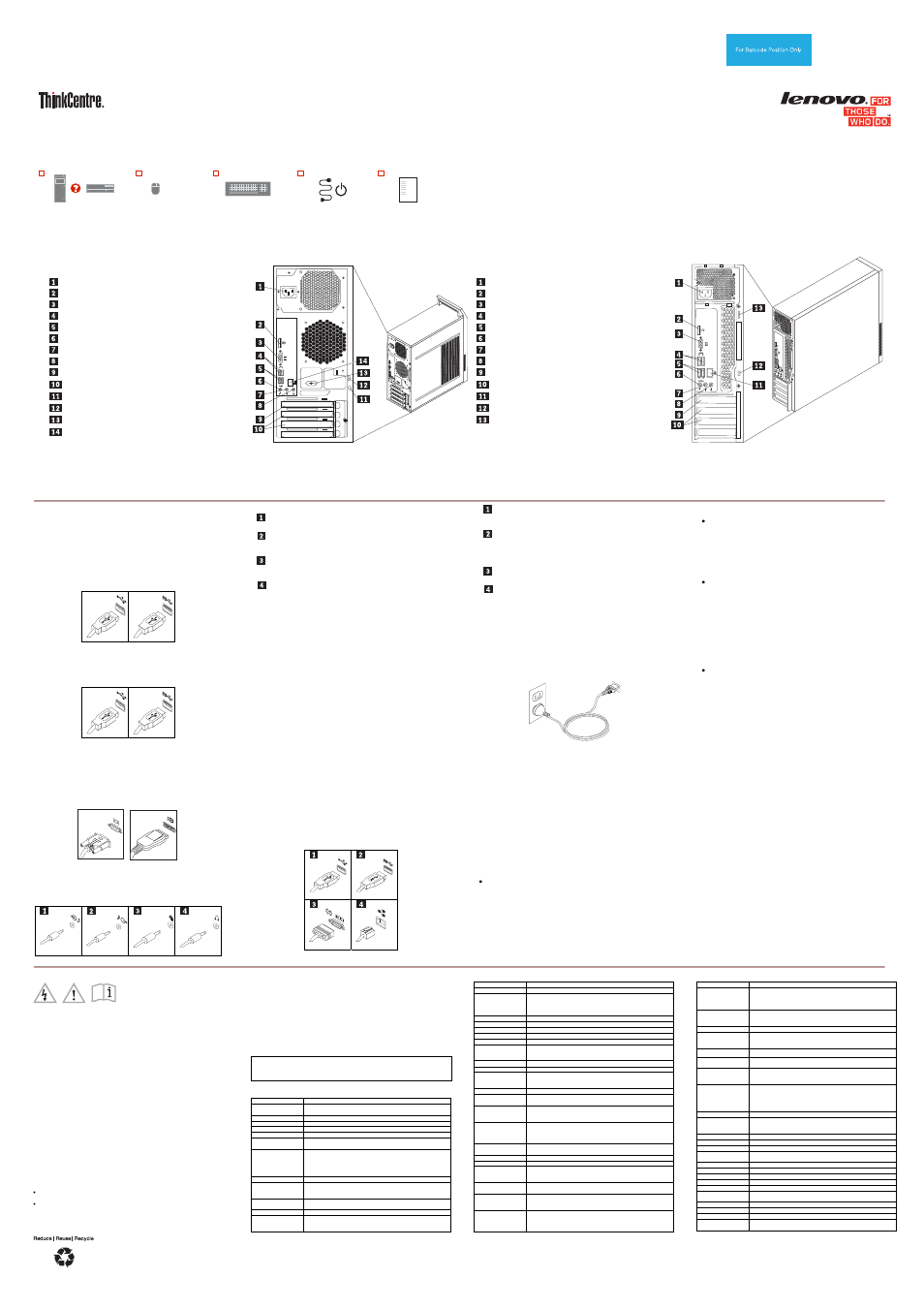 Lenovo ThinkCentre E73 User Manual | 2 pages