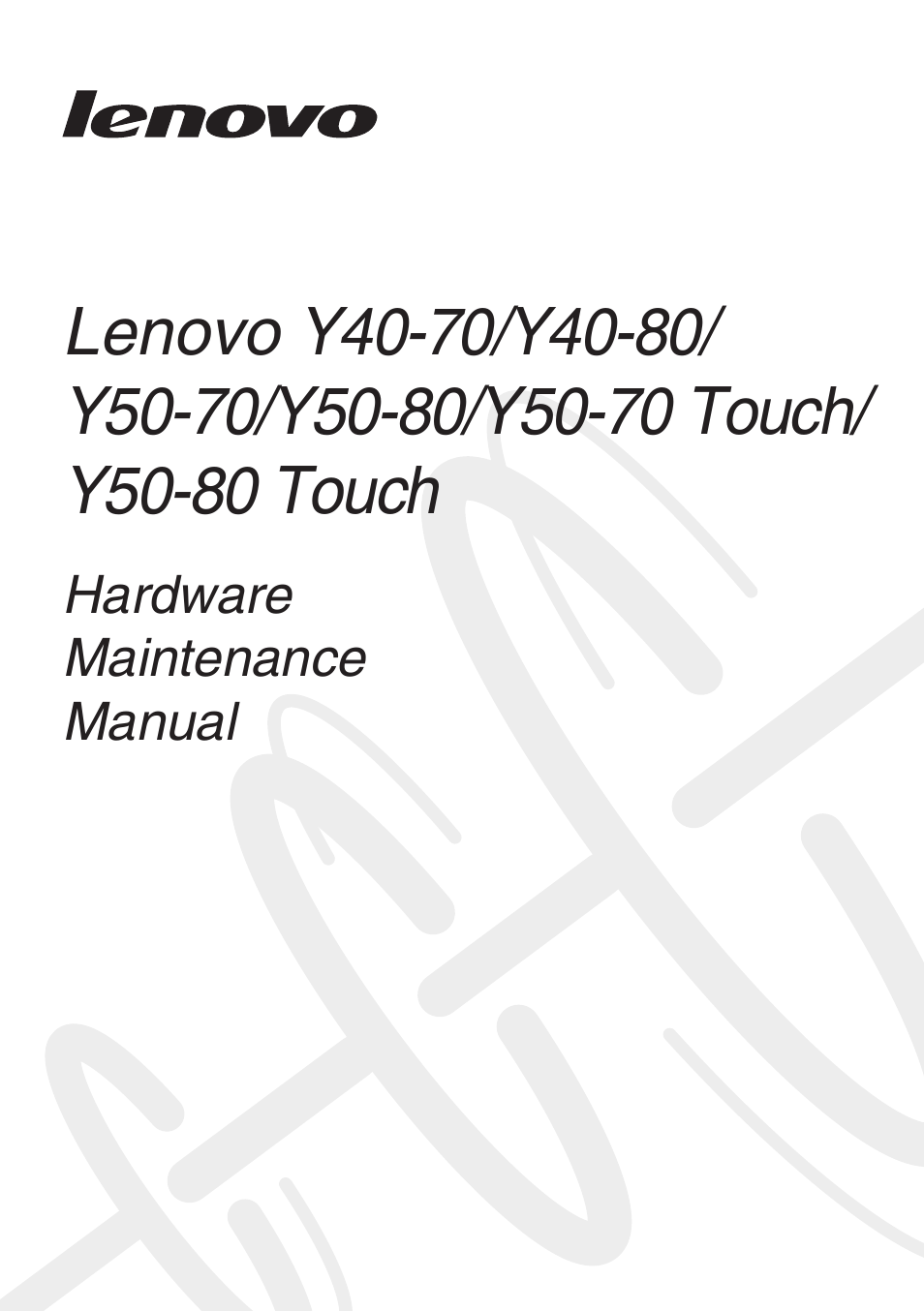 Lenovo Y50-70 User Manual | 106 pages