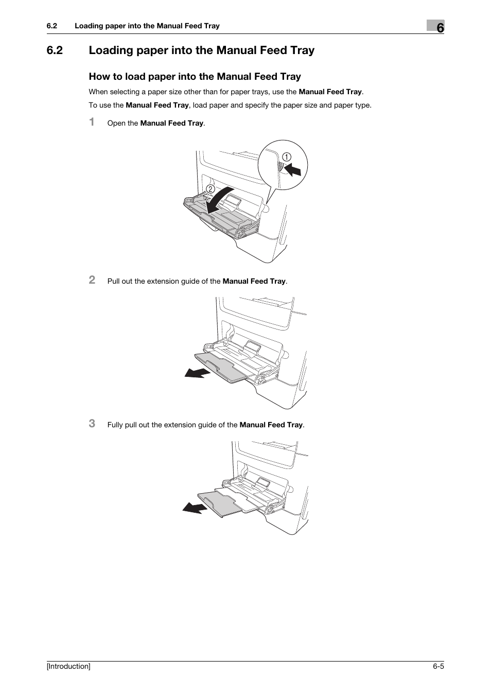 2 loading paper into the manual feed tray, How to load paper into the manual feed tray | Konica Minolta bizhub 4050 User Manual | Page 39 / 86