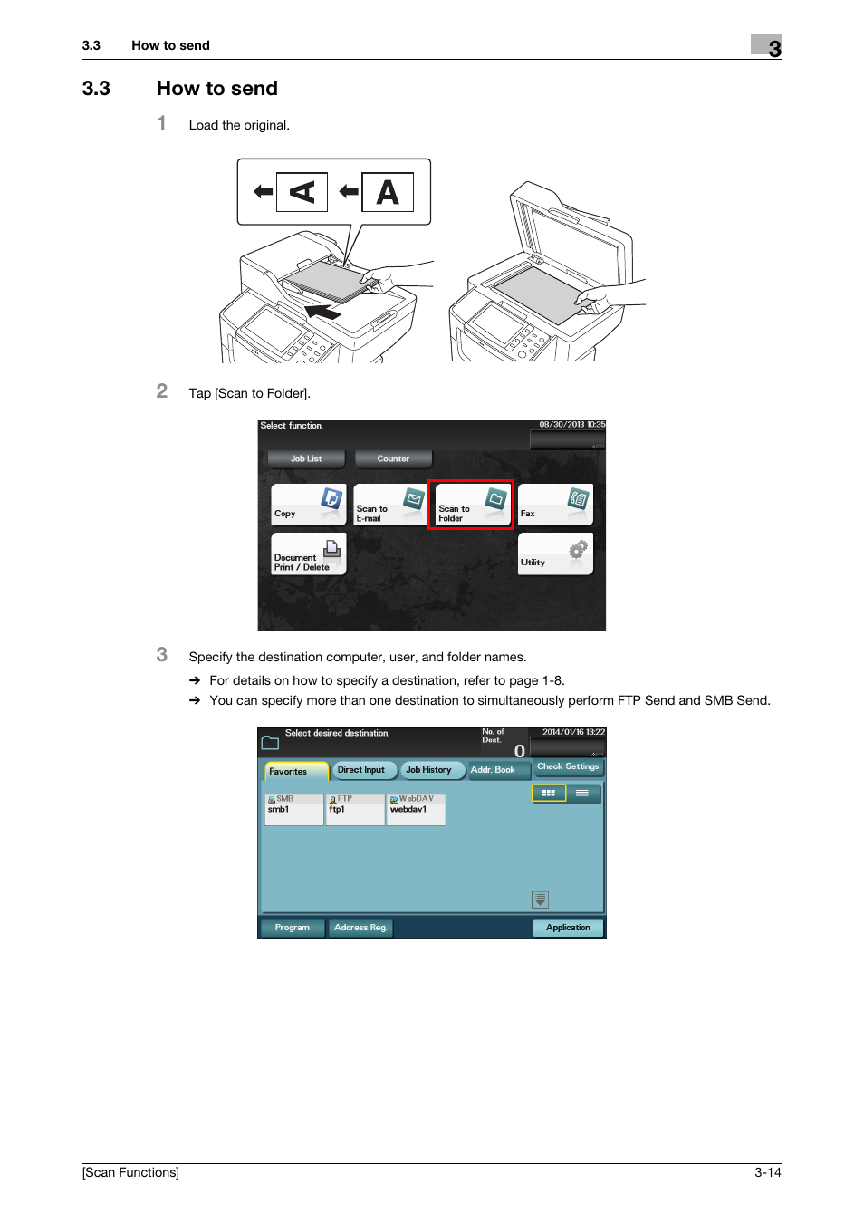 3 how to send, How to send -14, 3 how to send 1 | Konica Minolta bizhub 4750 User Manual | Page 45 / 102