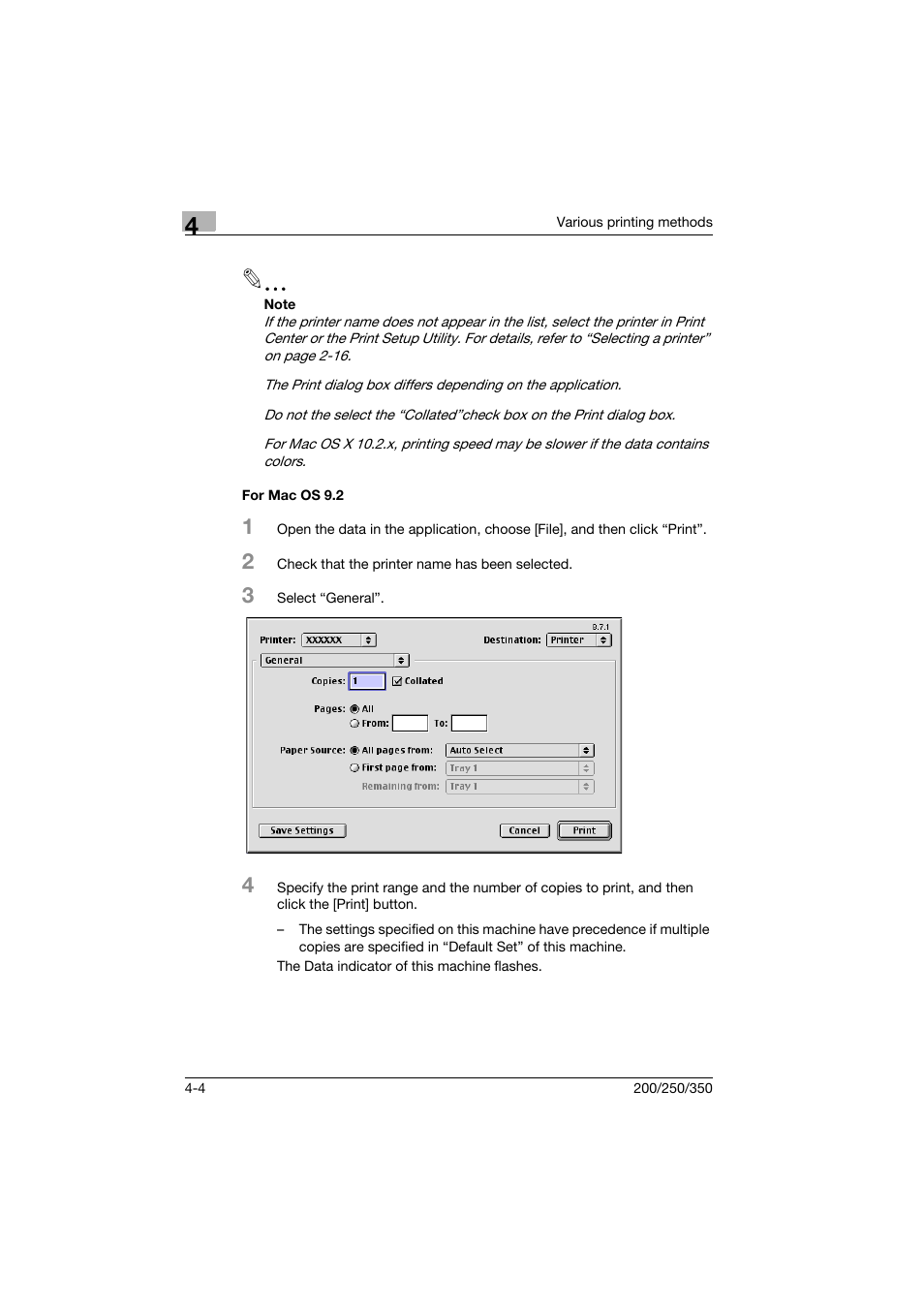 For mac os 9.2, For mac os 9.2 -4 | Konica Minolta bizhub 200 User Manual | Page 53 / 94