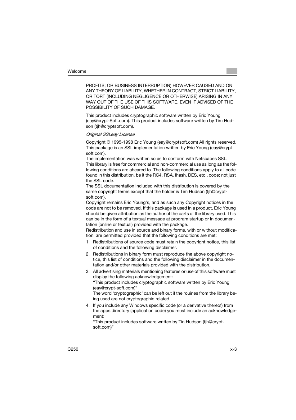 Konica Minolta bizhub C250 User Manual | Page 4 / 96