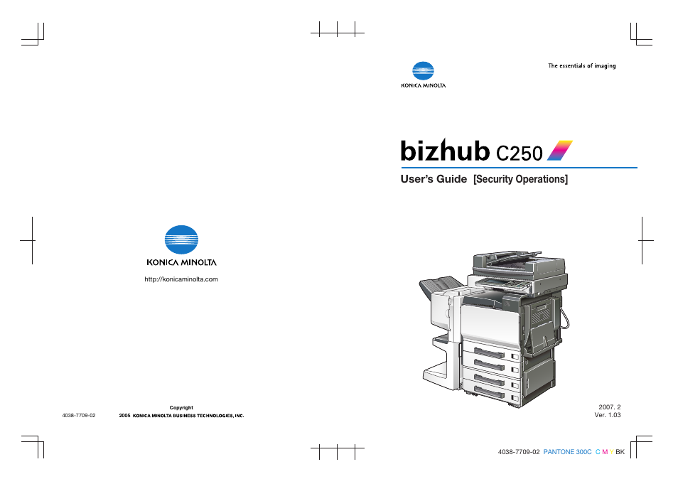 Konica Minolta bizhub C250 User Manual | 188 pages