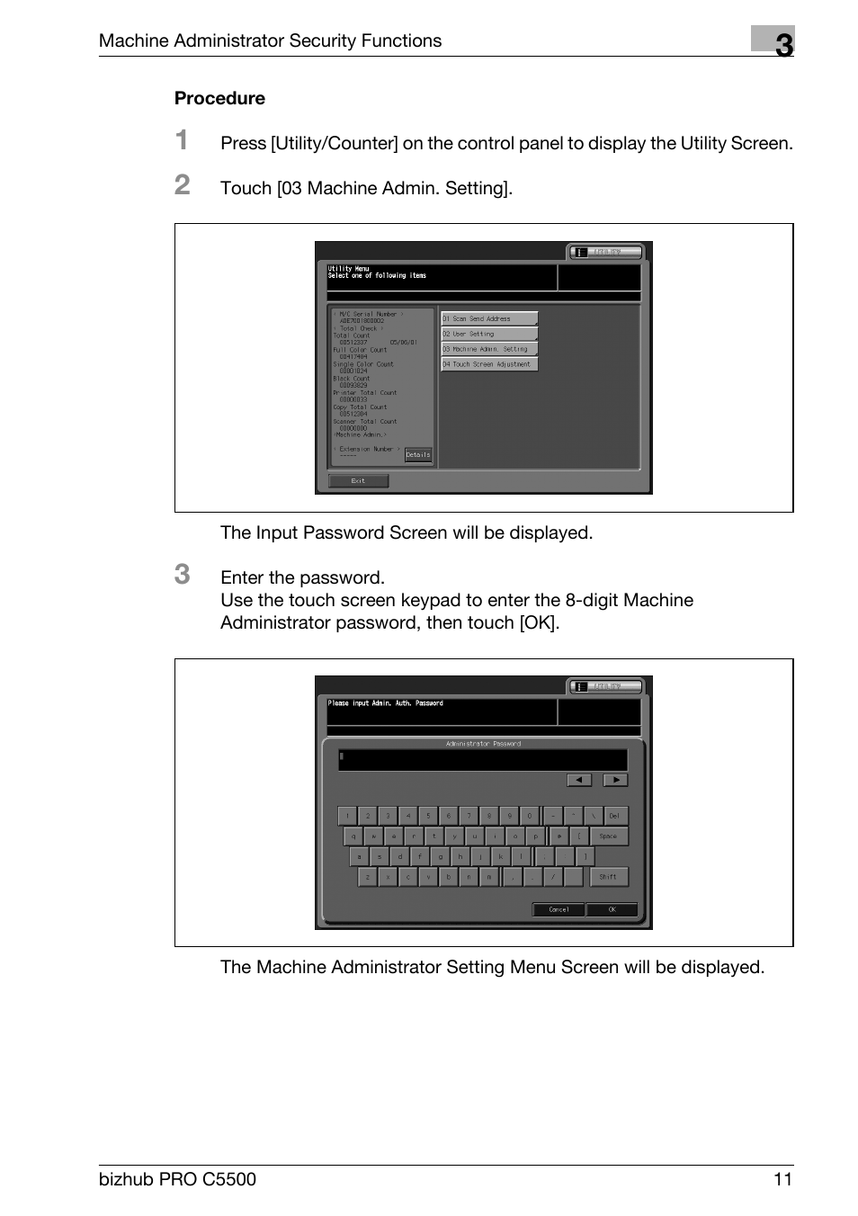 Procedure | Konica Minolta bizhub PRO C5500 User Manual | Page 19 / 32