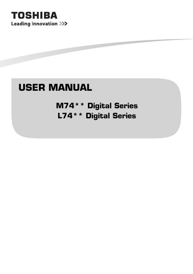 Toshiba L7463 User Manual | 104 pages