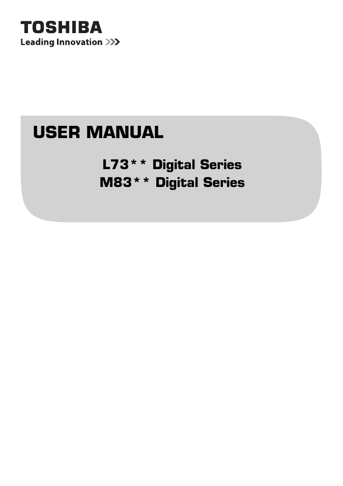 Toshiba M8365 User Manual | 103 pages
