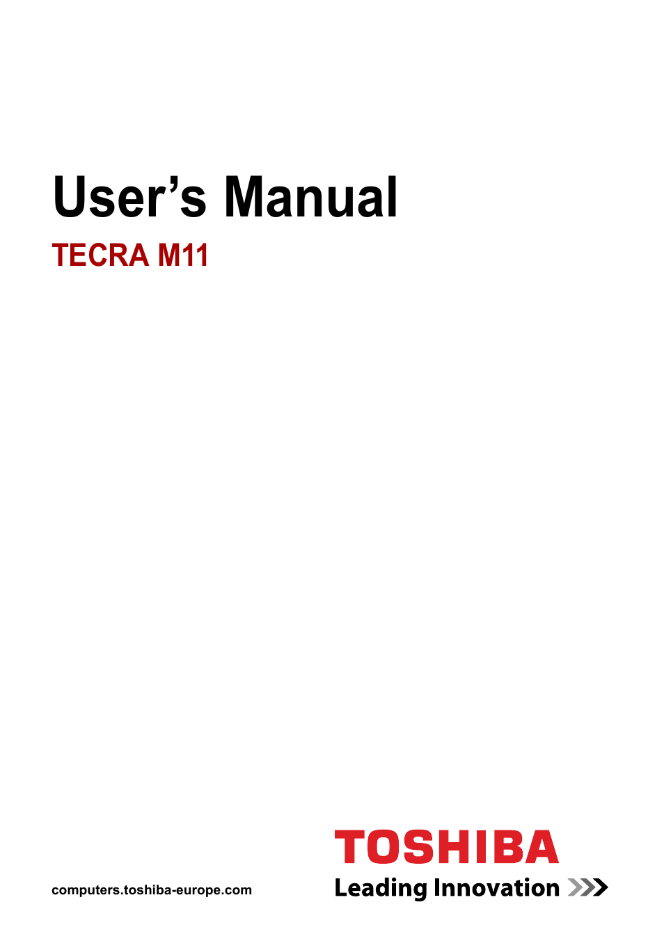 Toshiba Tecra M11 User Manual | 207 pages