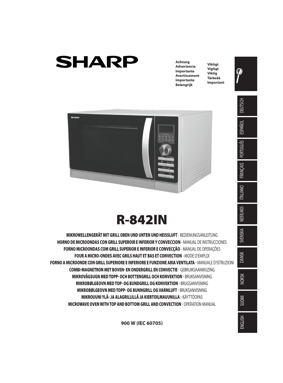 Sharp R-842INE User Manual | 312 pages