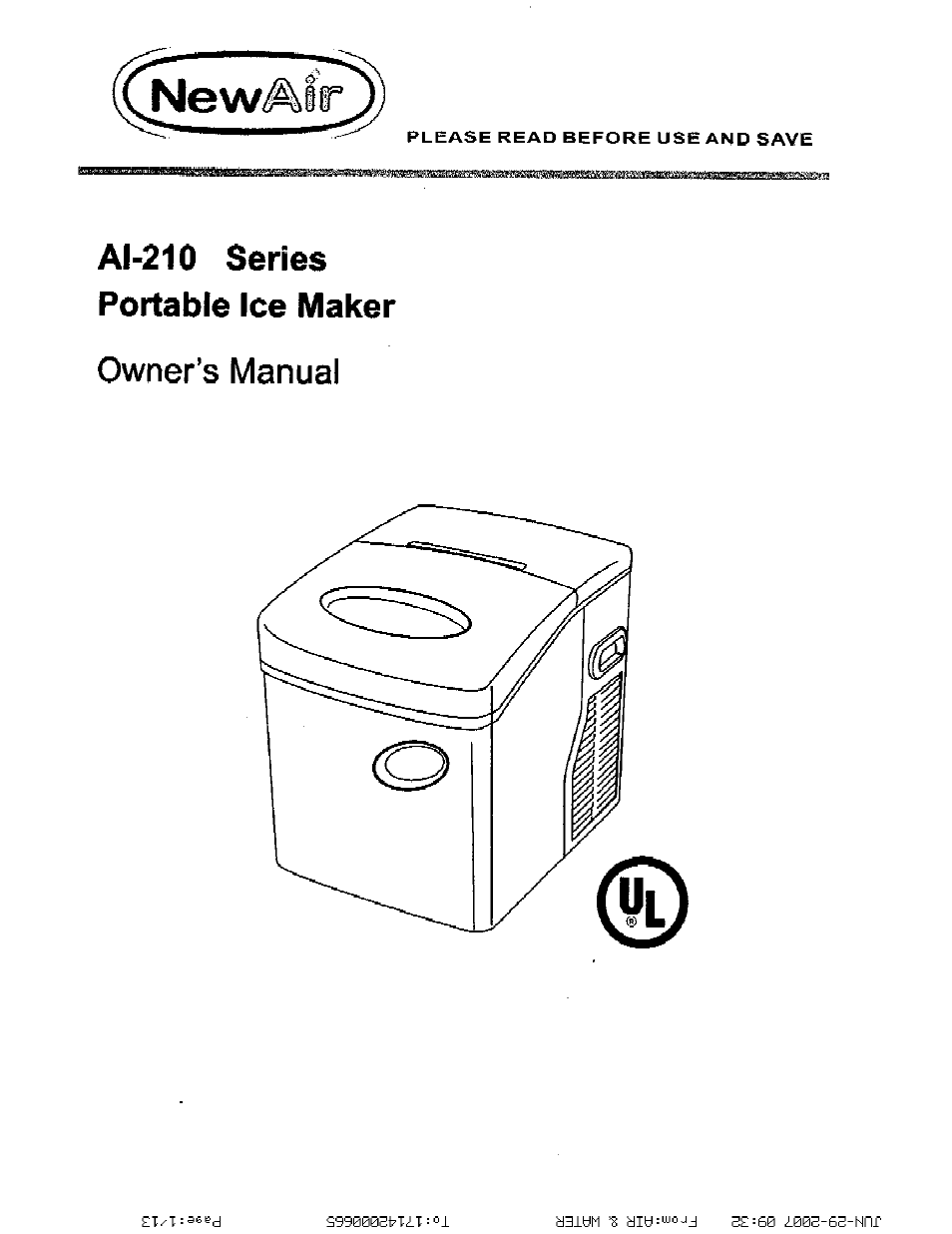 NewAir AI-210 Series User Manual | 13 pages