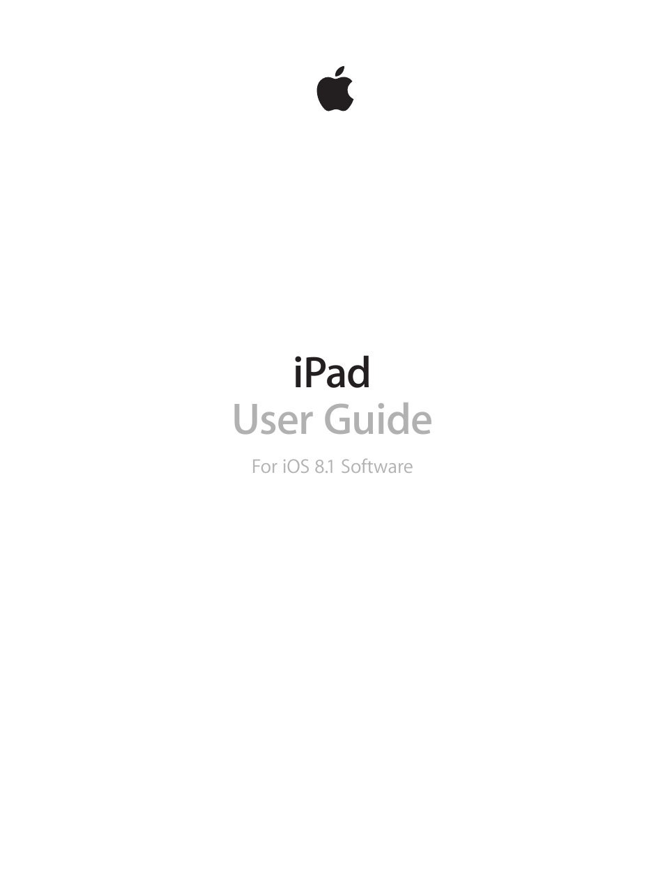 Apple iPad iOS 8.1 User Manual | 164 pages