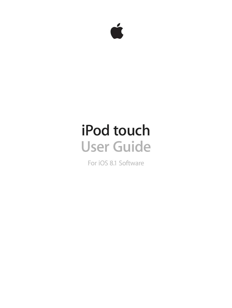 Apple iPod touch iOS 8.1 User Manual | 160 pages