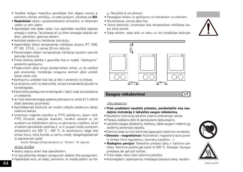 Saugos reikalavimai | IKA C-MAG HS 10 digital User Manual | Page 44 / 48