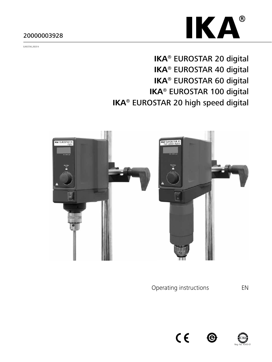IKA EUROSTAR 100 digital User Manual | 13 pages