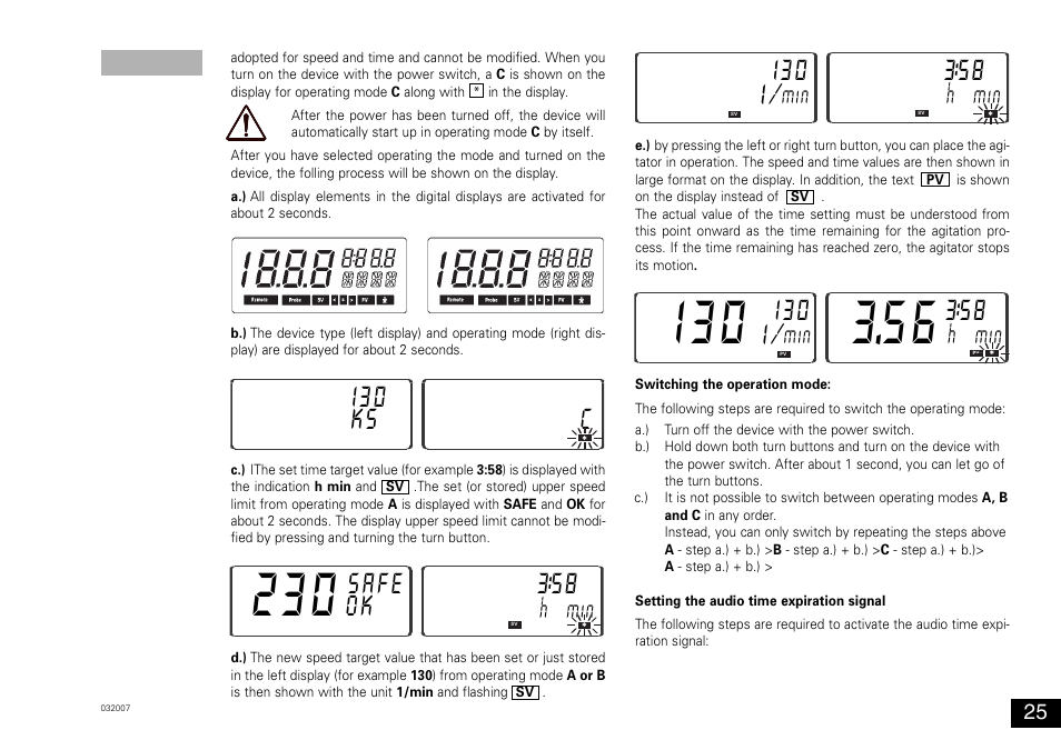 I30 ks c, Safe, I30 i | IKA KS 130 control User Manual | Page 25 / 56