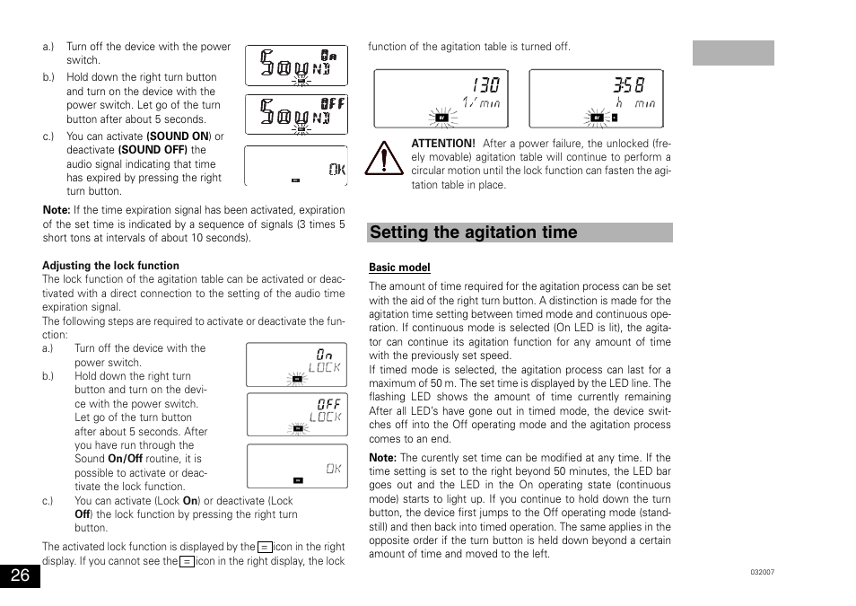 Setting the agitation time | IKA KS 130 control User Manual | Page 26 / 56