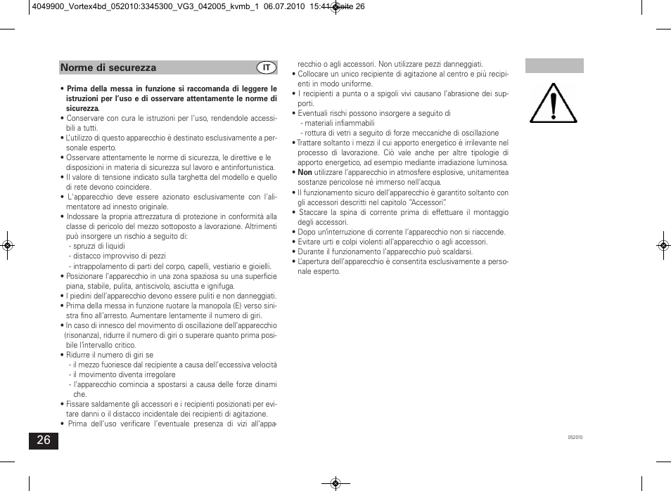 IKA Vortex 4 basic User Manual | Page 26 / 42