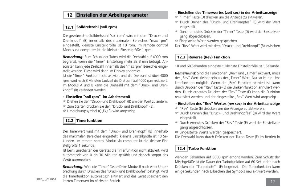 Einstellen der arbeitsparameter | IKA ULTRA-TURRAX Tube Drive control User Manual | Page 12 / 72