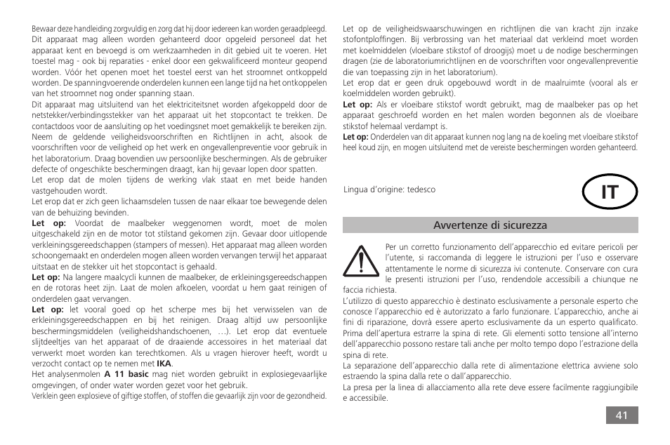 IKA A 11 basic User Manual | Page 41 / 60