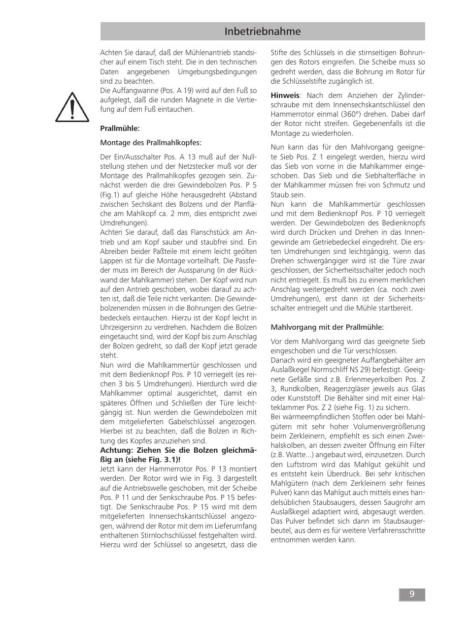 Inbetriebnahme | IKA MF 10 basic User Manual | Page 9 / 140