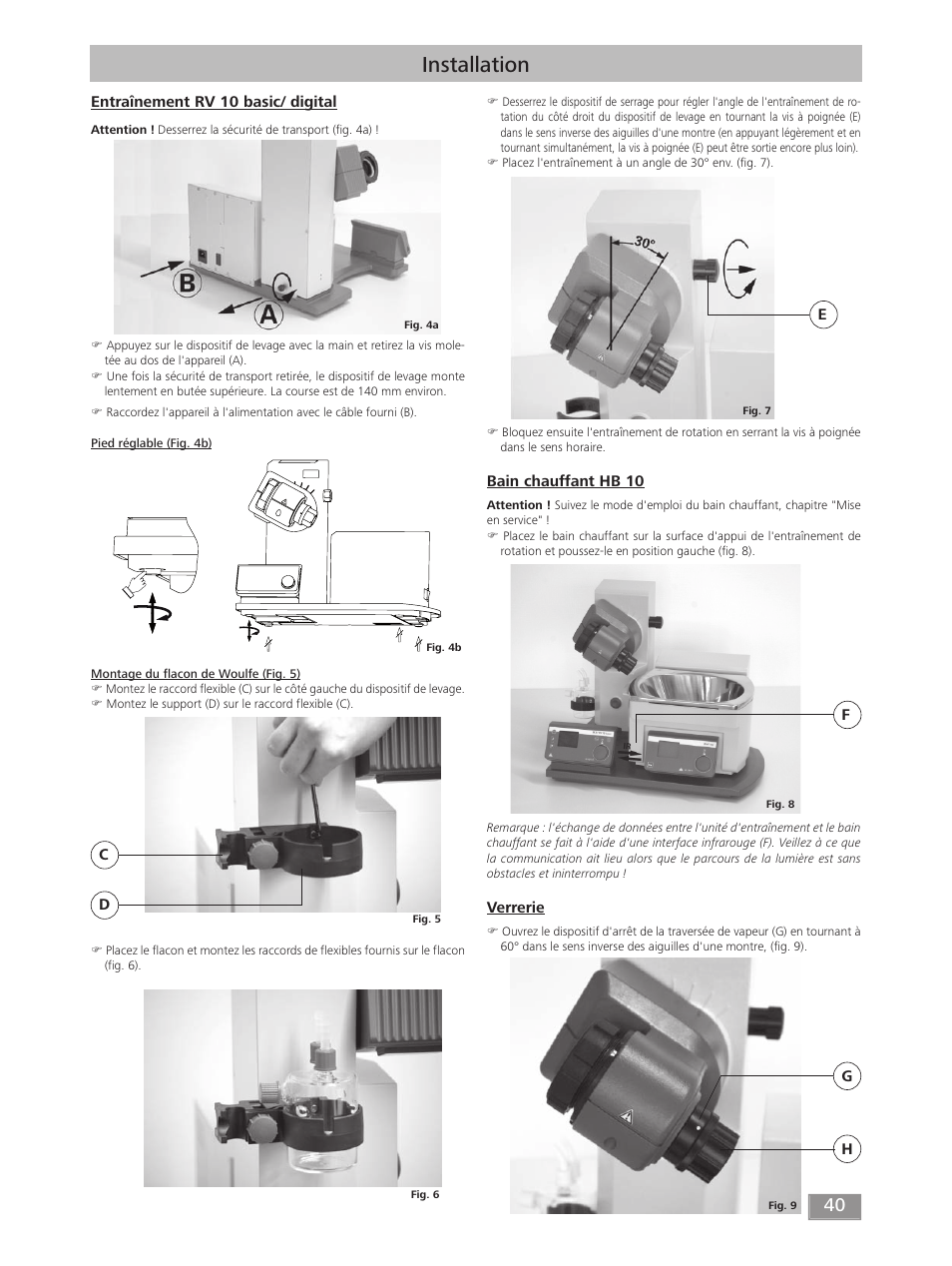 Installation | IKA RV 10 digital FLEX User Manual | Page 40 / 84