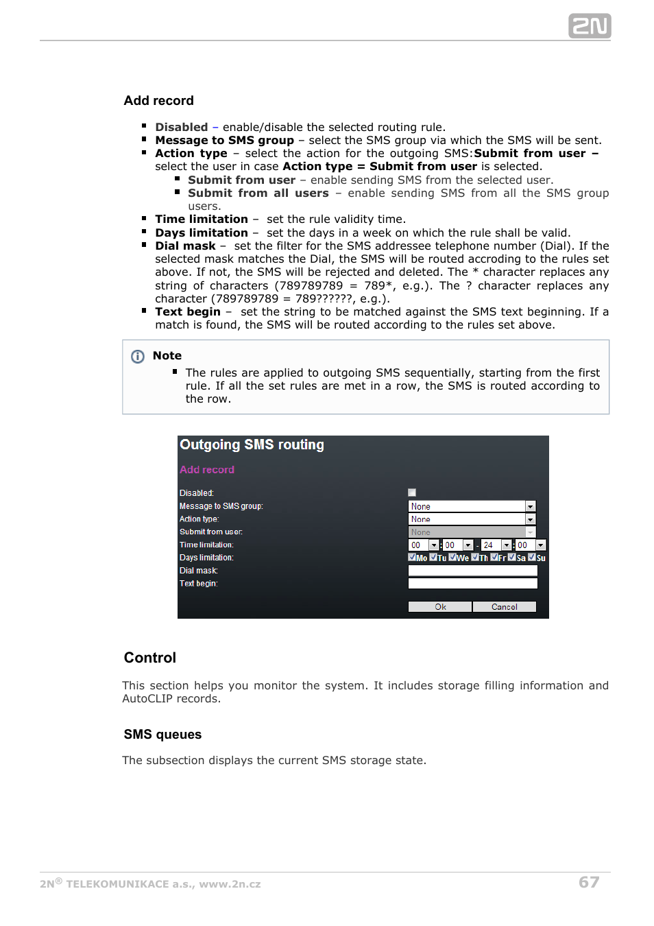 Control | 2N VoiceBlue MAX v1.3 User Manual | Page 67 / 107