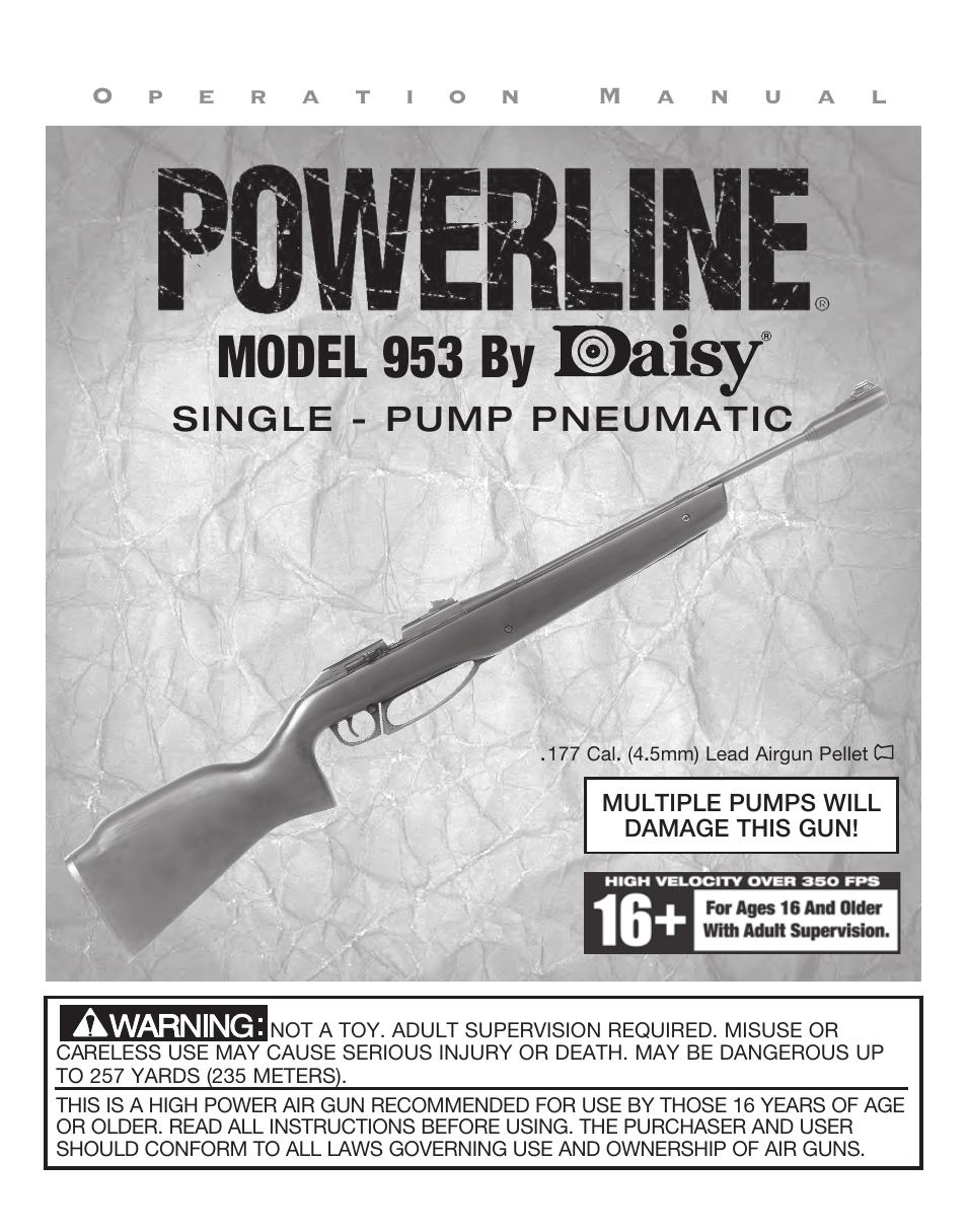 Daisy PowerLine TargetPro 953 User Manual | 15 pages
