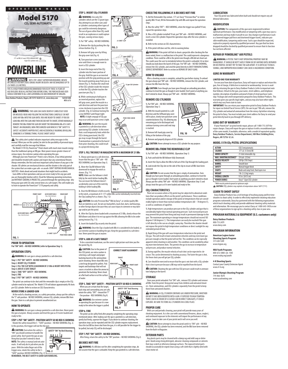 Daisy PowerLine 5170 User Manual | 2 pages