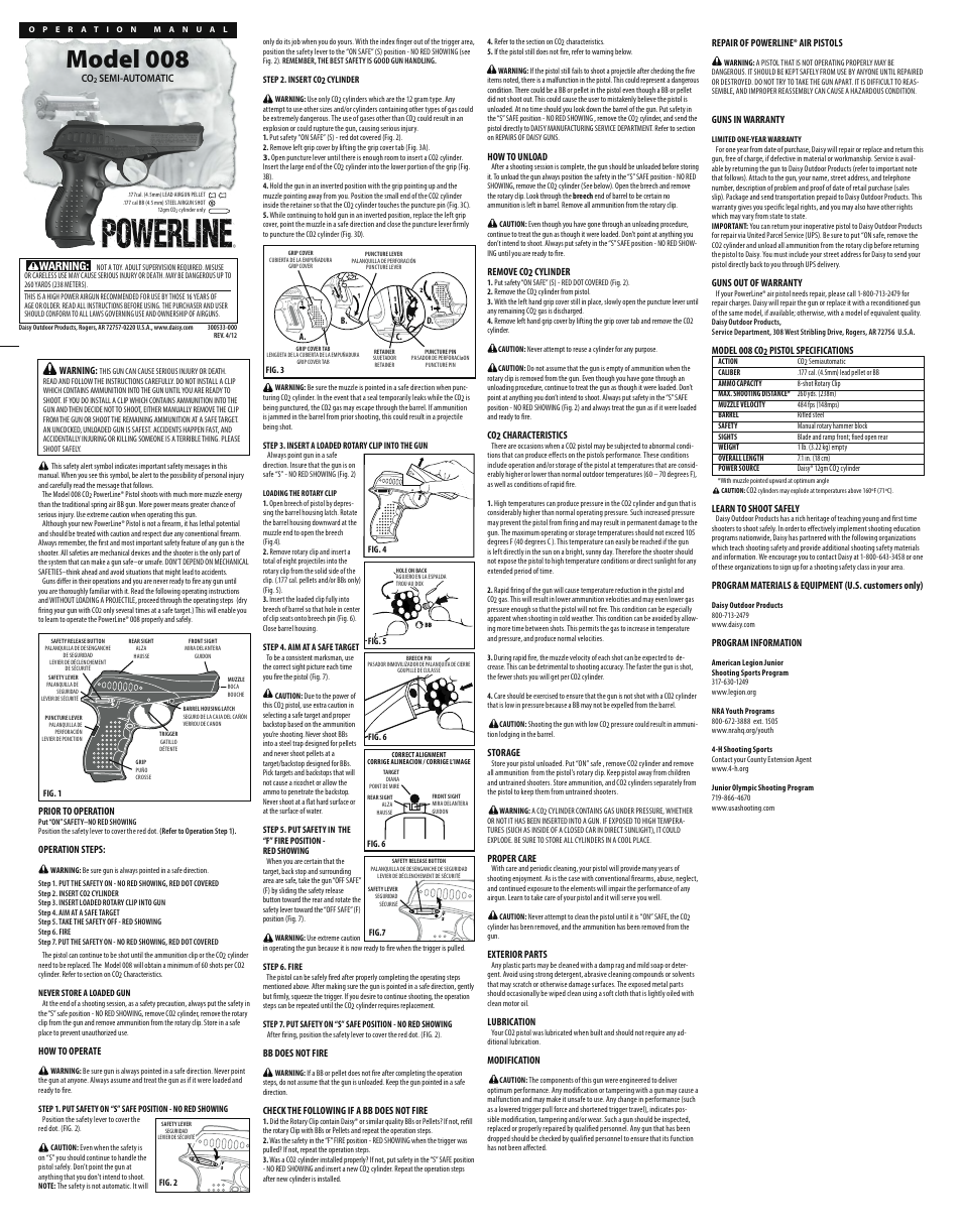 Daisy PowerLine 008 User Manual | 2 pages