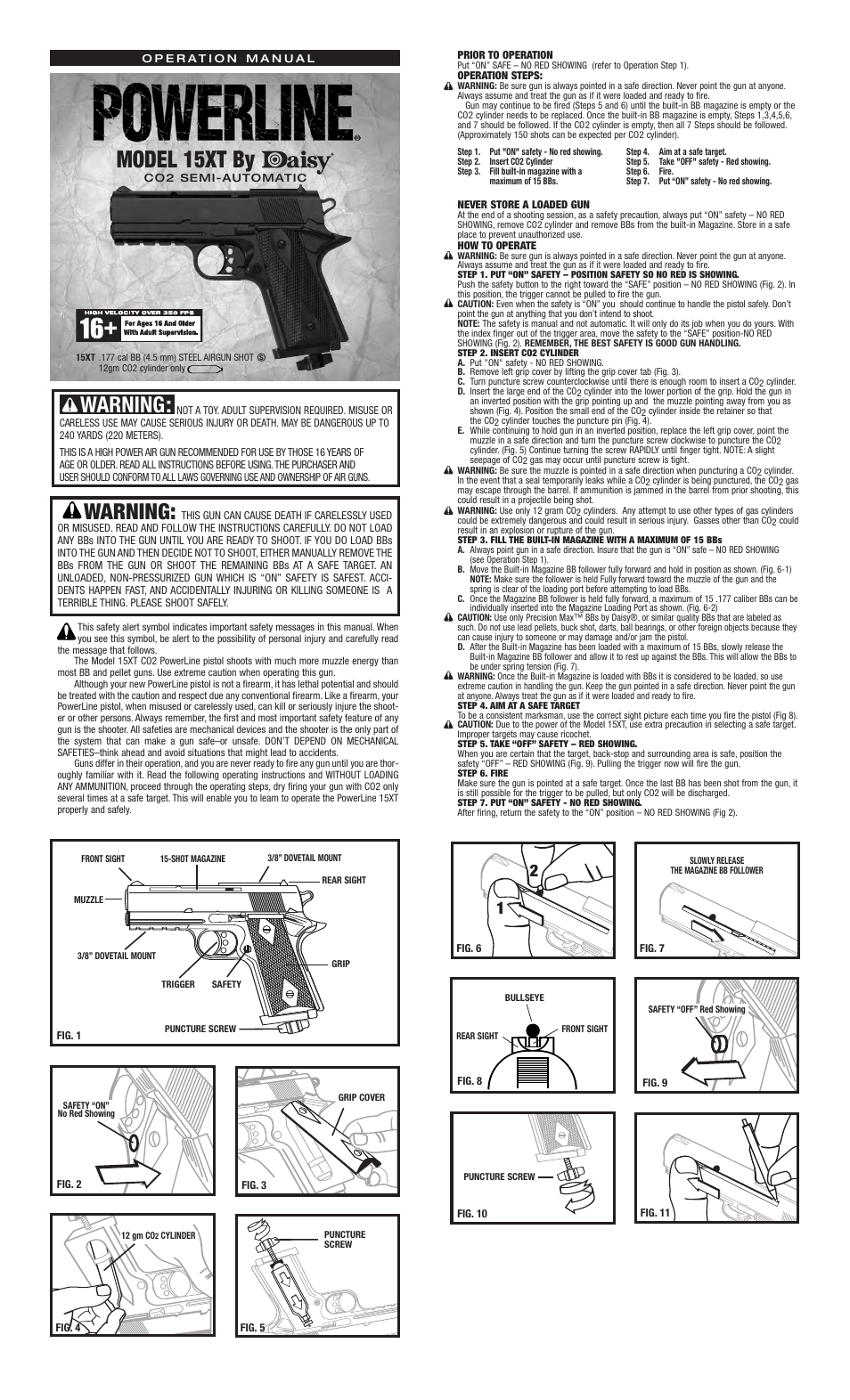 Daisy PowerLine 15XTP User Manual | 2 pages
