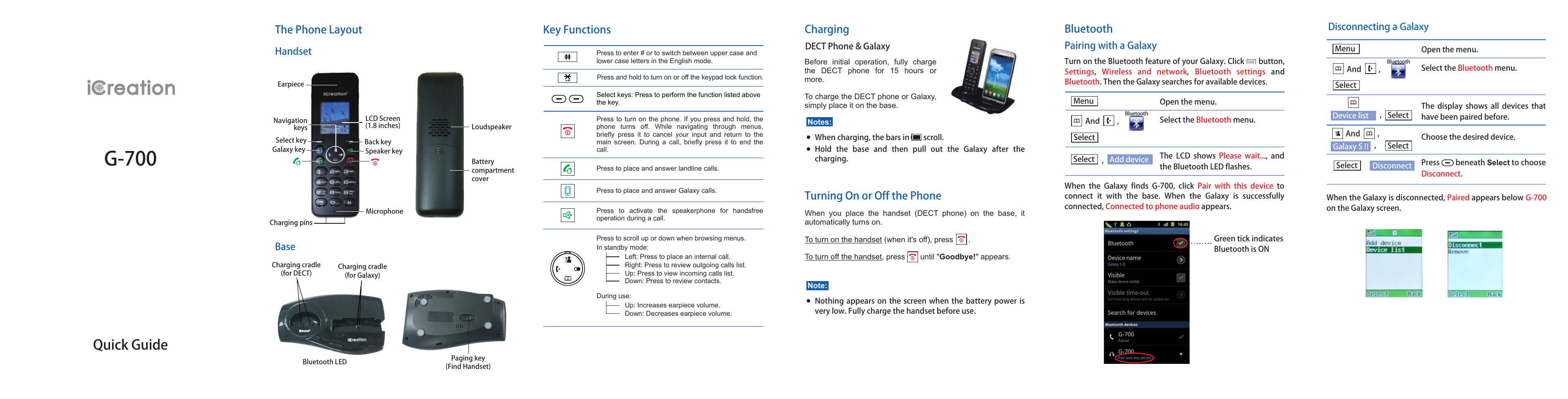 iCreation G-700 Quick Start Guide User Manual | 2 pages