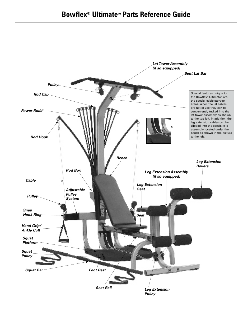 Bowflex, Ultimate, Parts reference guide | Bowflex Ultimate User Manual | Page 88 / 110