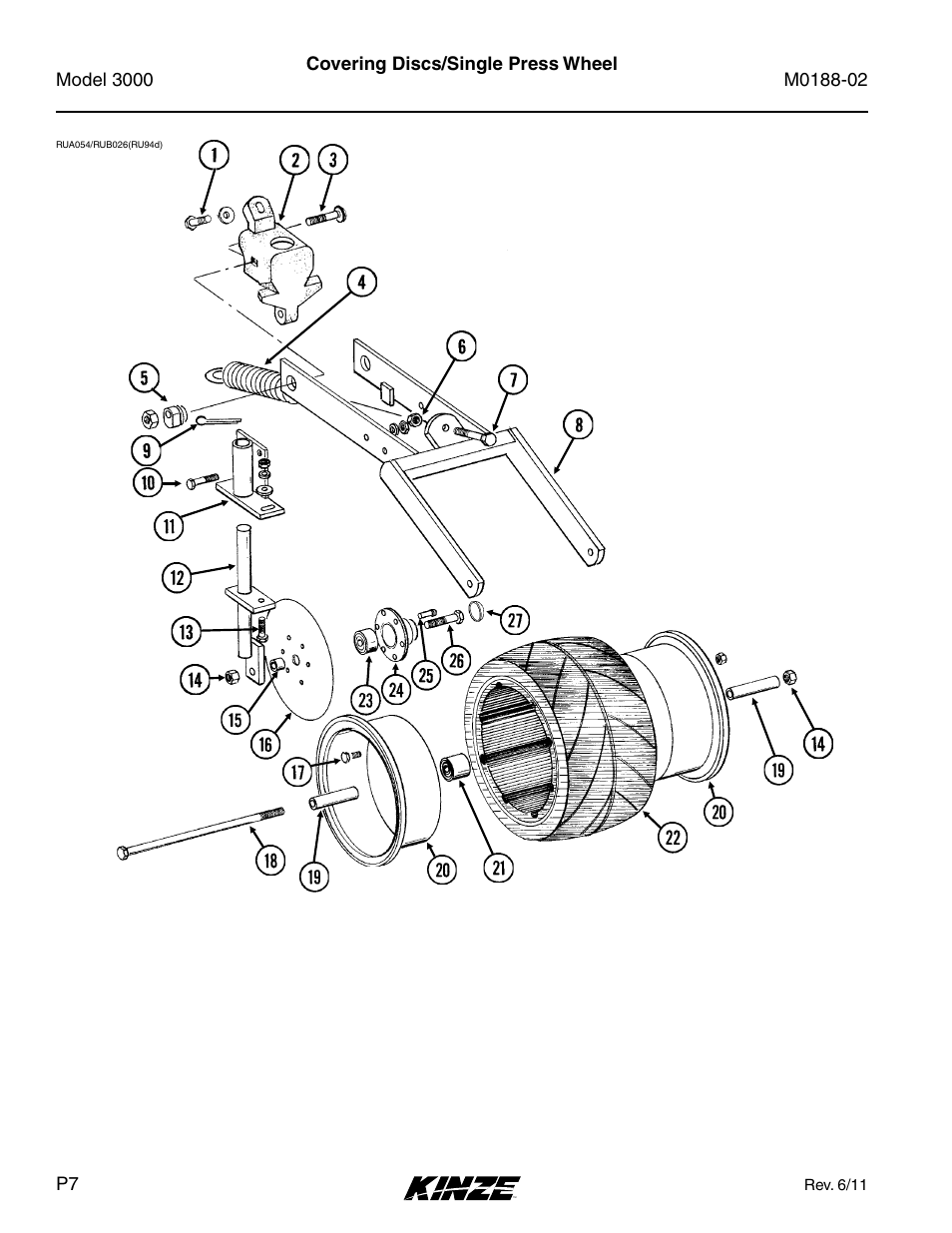 Covering discs/single press wheel | Kinze 3000 Rigid Frame Planter Rev. 5/14 User Manual | Page 10 / 154