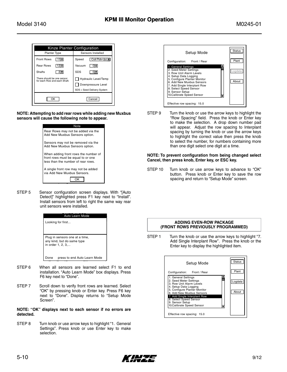 Kpm iii monitor operation | Kinze 3140 Stack Fold Planter Rev. 7/14 User Manual | Page 90 / 150
