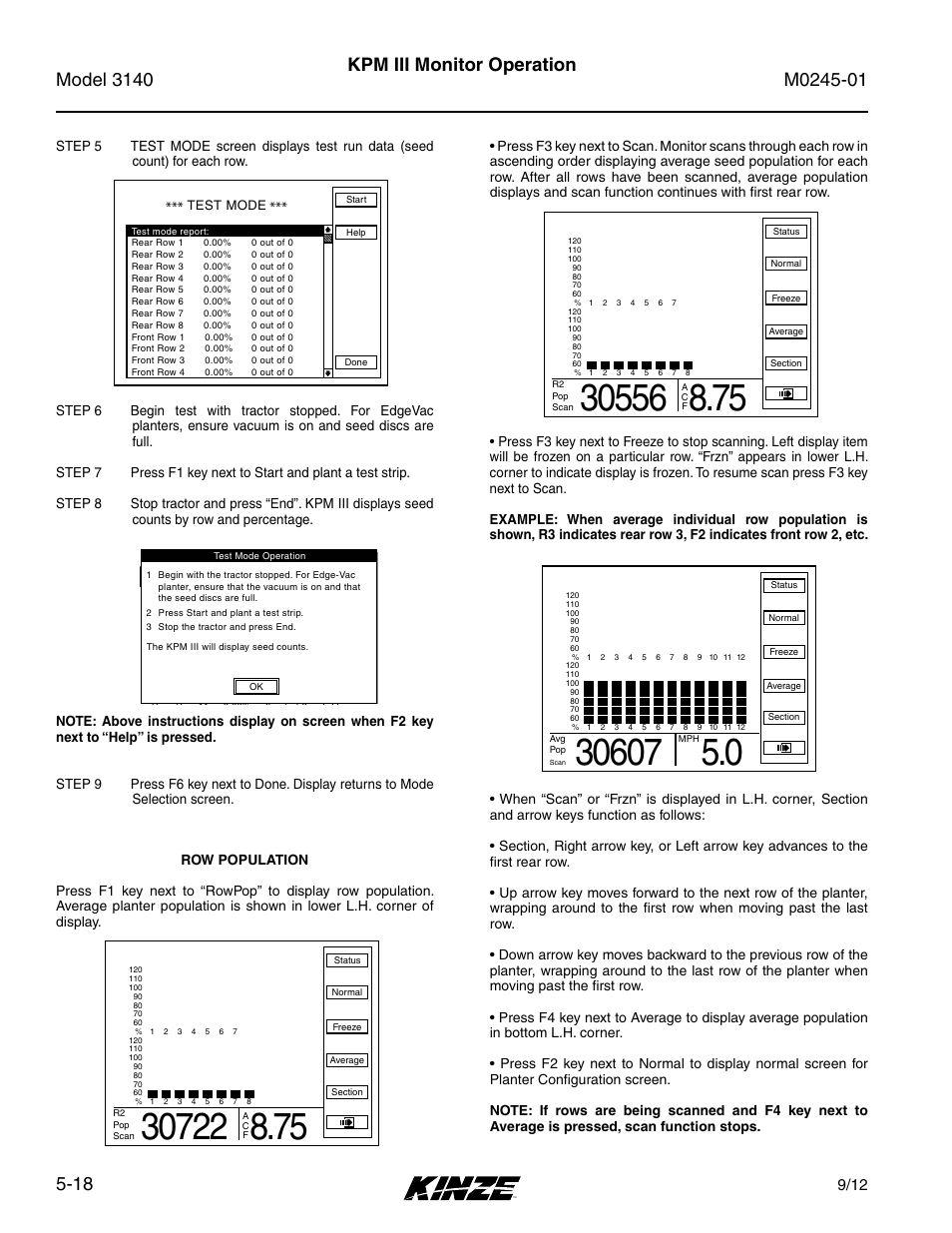 Kpm iii monitor operation | Kinze 3140 Stack Fold Planter Rev. 7/14 User Manual | Page 98 / 150