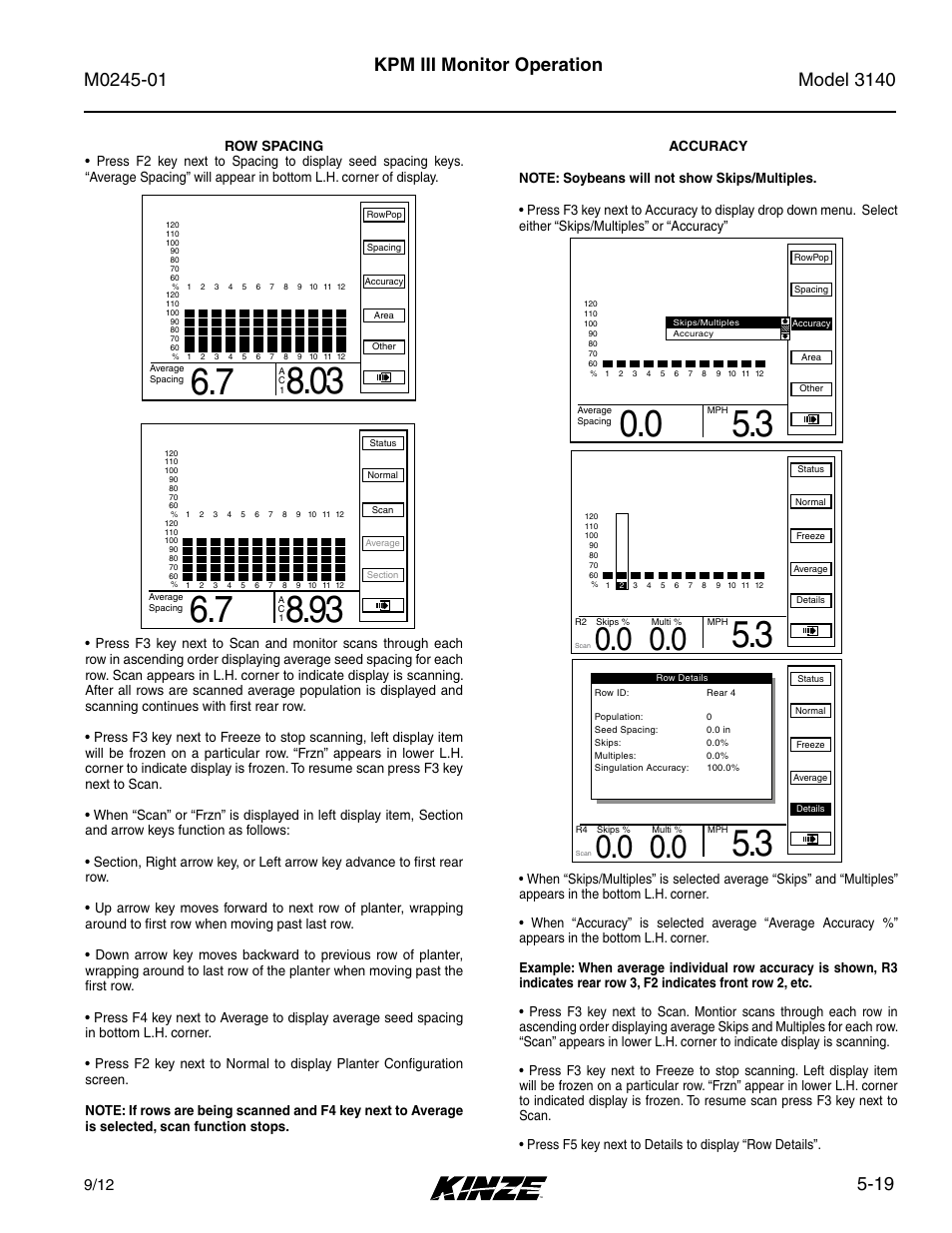 19 kpm iii monitor operation | Kinze 3140 Stack Fold Planter Rev. 7/14 User Manual | Page 99 / 150