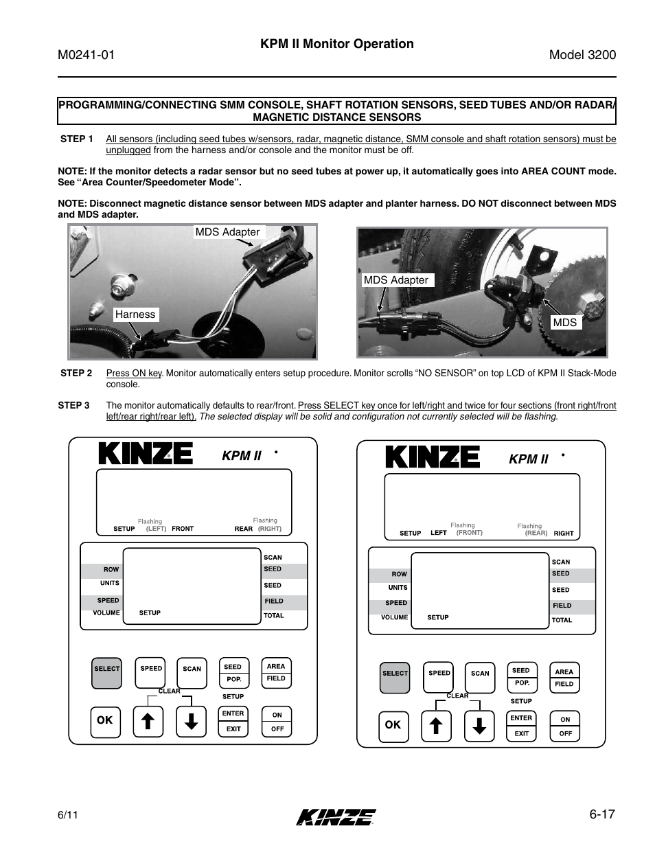 17 kpm ii monitor operation, Kpm ii | Kinze 3200 Wing-Fold Planter Rev. 7/14 User Manual | Page 107 / 192