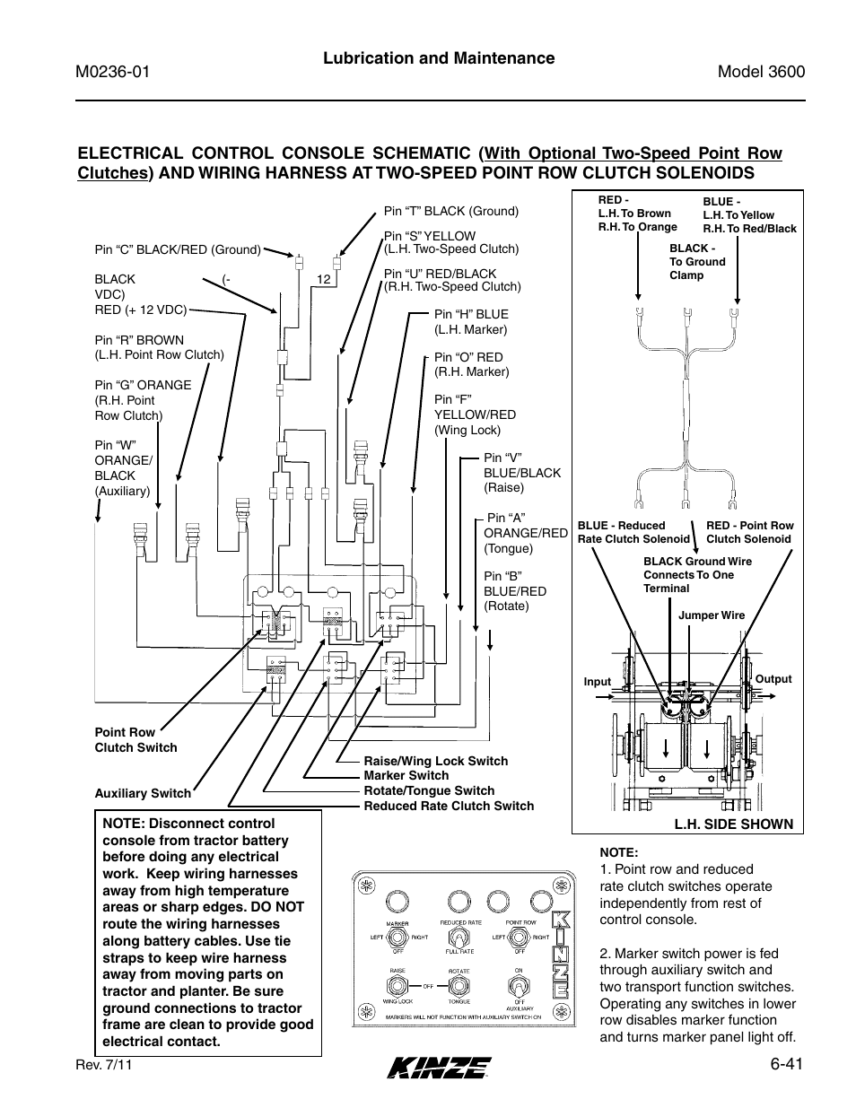 41 lubrication and maintenance | Kinze 3600 Lift and Rotate Planter Rev. 7/14 User Manual | Page 149 / 172