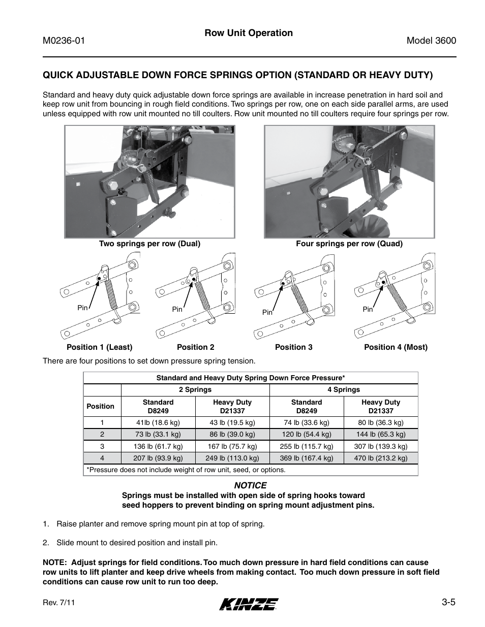 Heavy duty) -5 | Kinze 3600 Lift and Rotate Planter Rev. 7/14 User Manual | Page 49 / 172