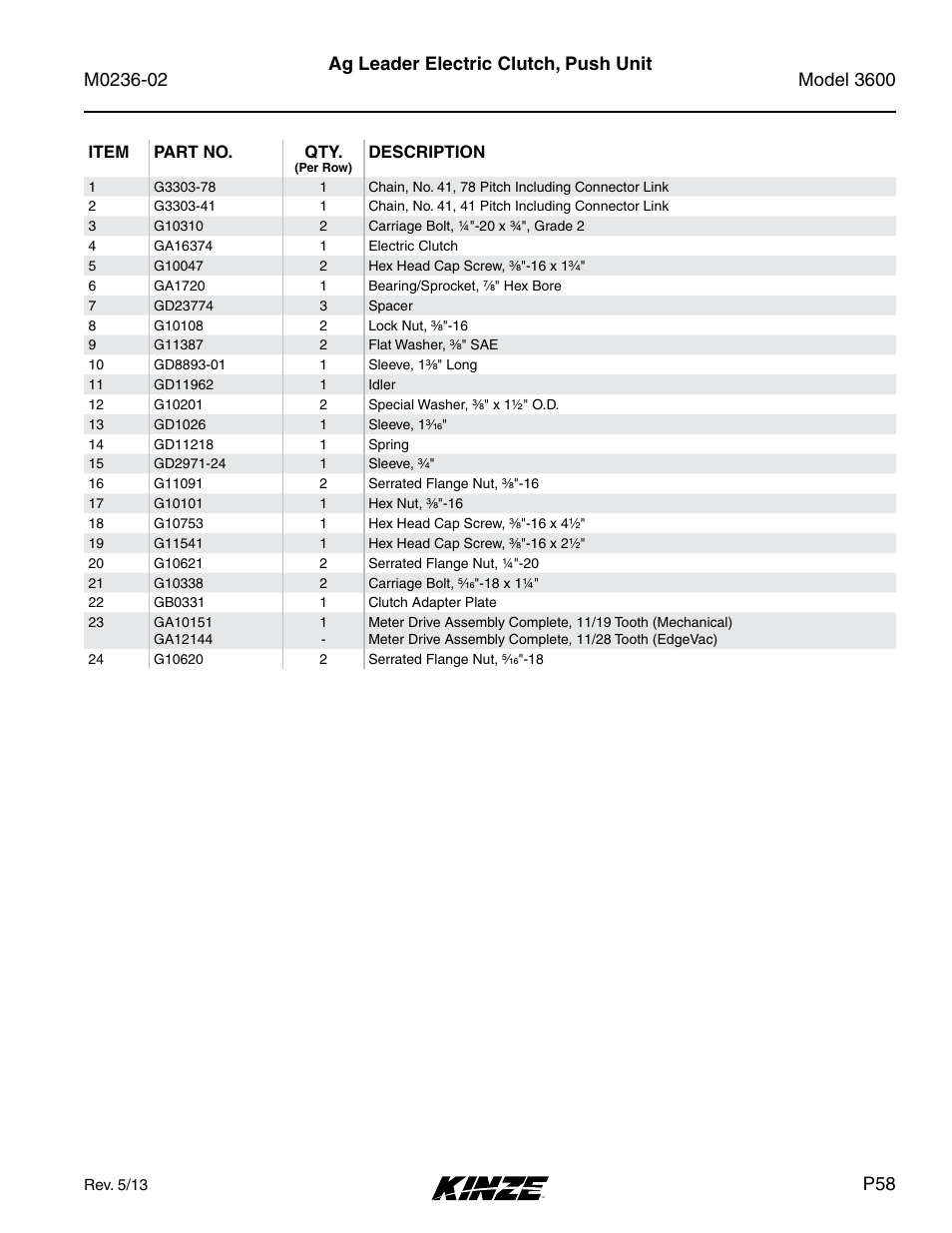 Kinze 3600 Lift and Rotate Planter Rev. 5/14 User Manual | Page 61 / 302