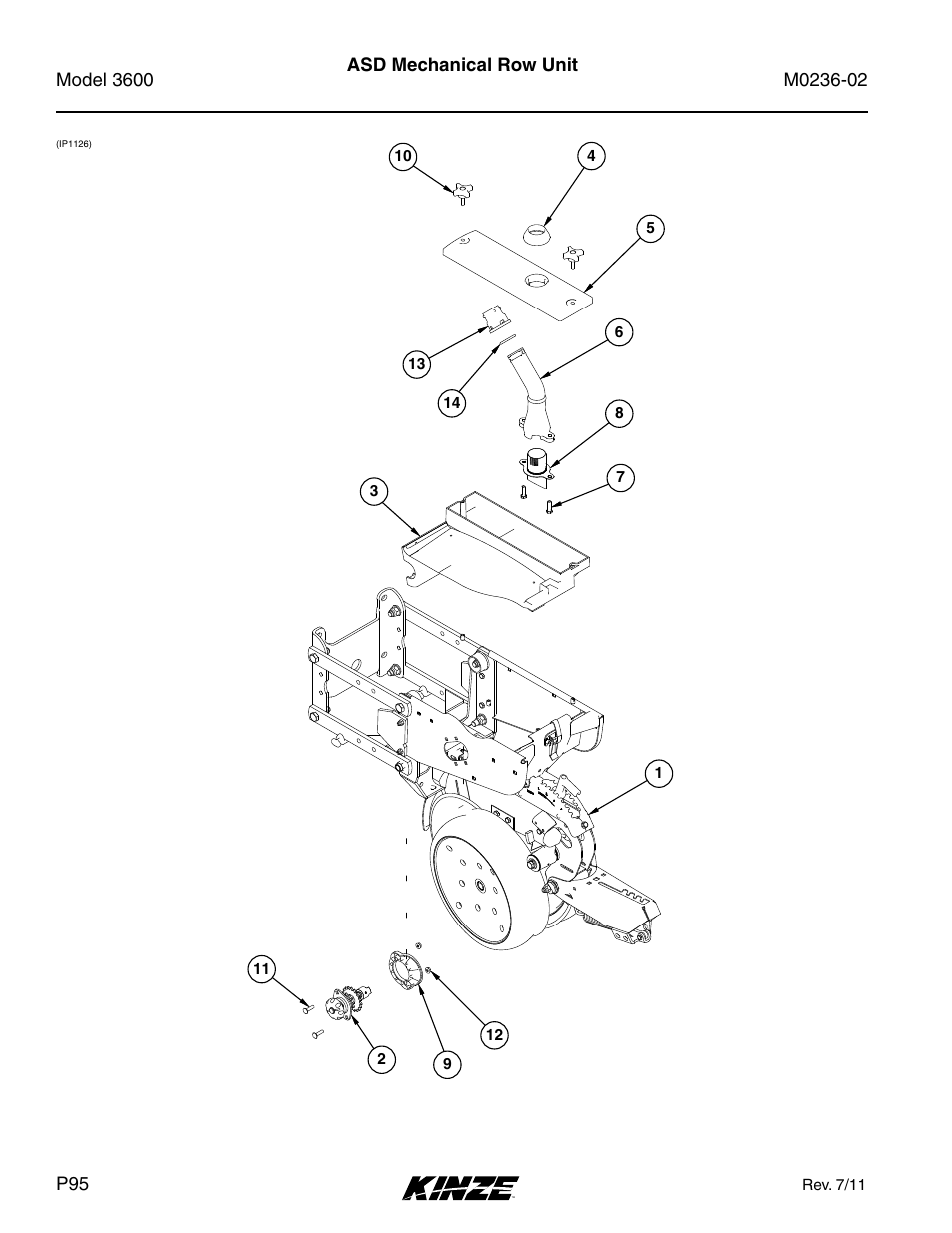 Asd mechanical row unit | Kinze 3600 Lift and Rotate Planter Rev. 5/14 User Manual | Page 98 / 302