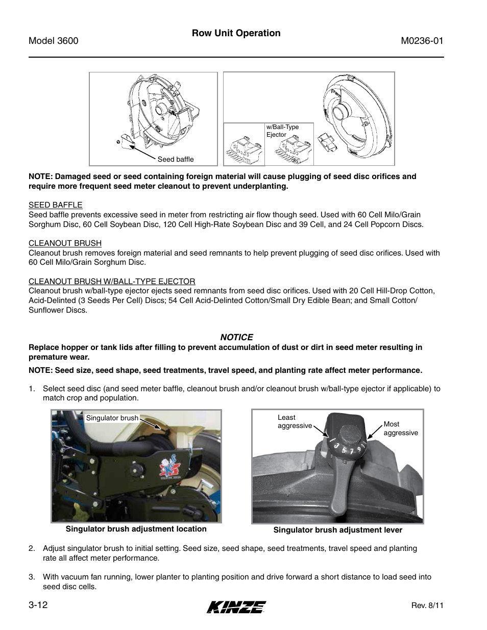 Kinze 3600 Lift and Rotate Planter (70 CM) Rev. 5/14 User Manual | Page 60 / 158