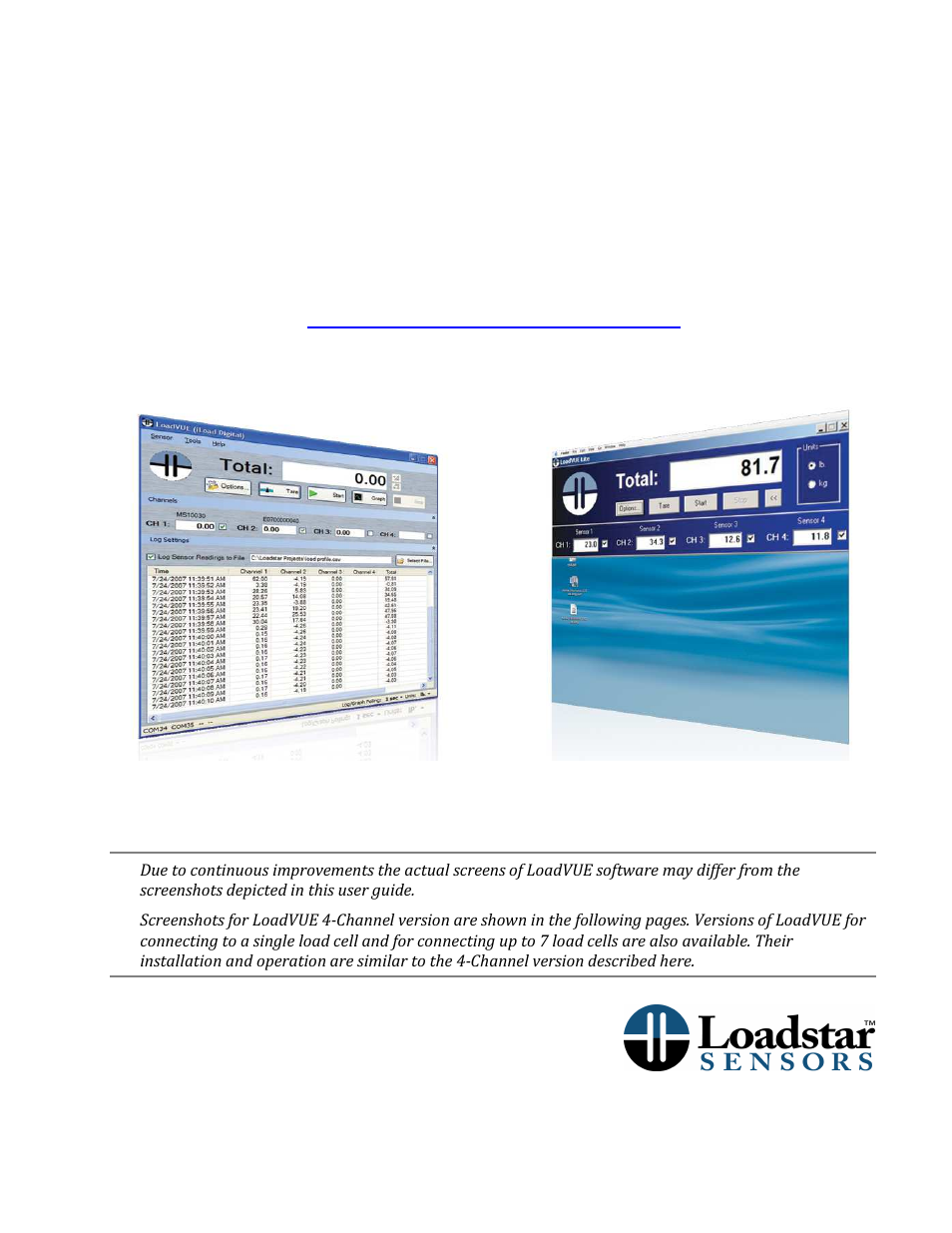 Loadstar Sensors LoadVUE (LV-400,LV-1000,LV-4000,LV-7000) Load Cell User Manual | 32 pages