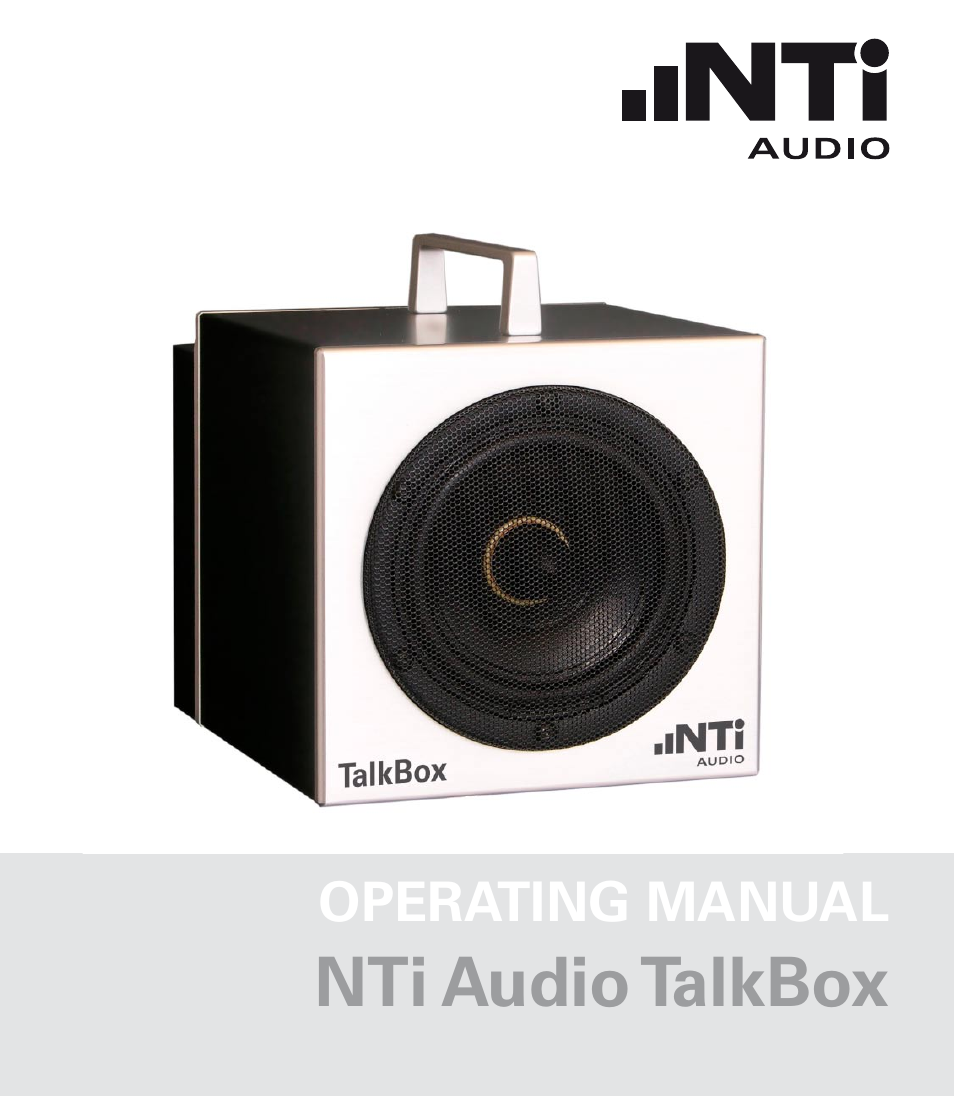 NTi Audio TalkBox User Manual | 32 pages