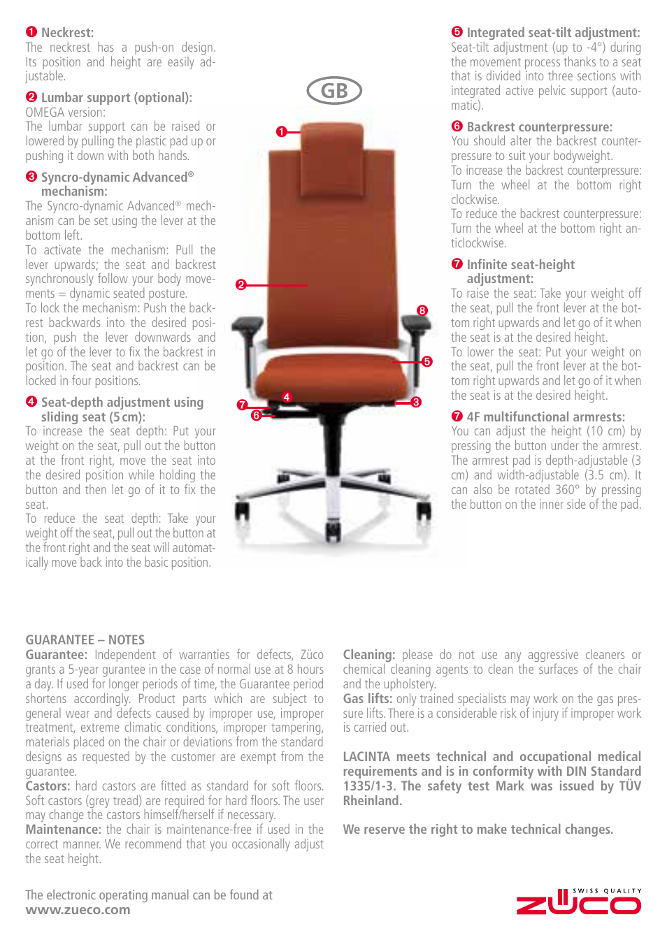 Zuco LACINTA - Comfort Line User Manual | Page 5 / 8