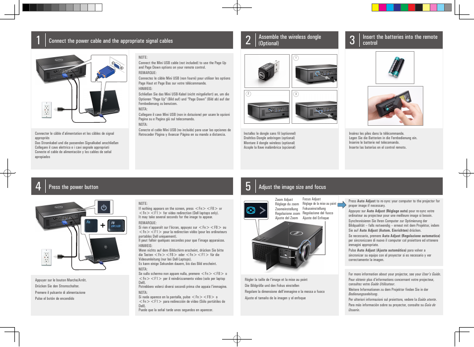 Dell 7700HD Projector User Manual | 2 pages