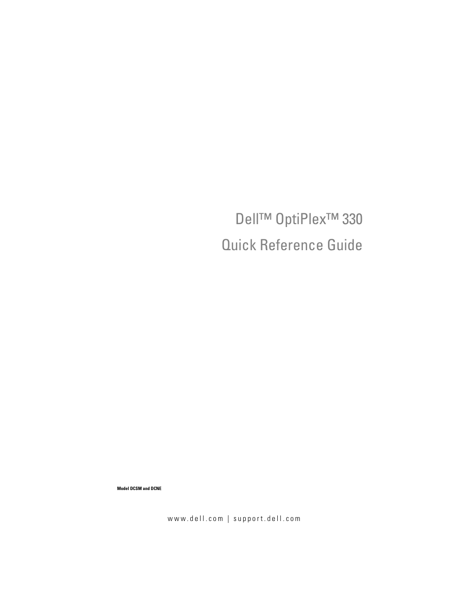 Dell OptiPlex 330 (Late 2007) User Manual | 490 pages