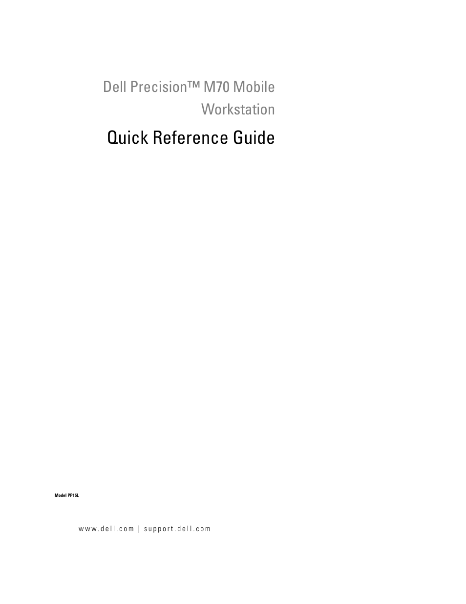 Dell Precision M70 User Manual | 182 pages